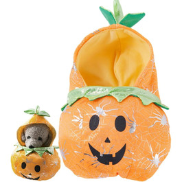 Костюм на Halloween для собак та котів: гарний костюм з гарбузом для маленьких, середніх та великих тварин, м'яке дихаюче матеріалу (XL, помаранчевий)