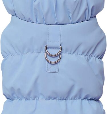 Зимовий теплий водонепроникний та вітронепроникний теплий зимовий одяг для собак з флісу (D-Ring), для малих, середніх та великих собак (Світло-блакитний, XXL)