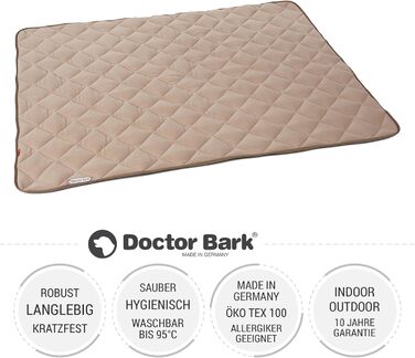 Флісова двостороння лежанка для великих собак Doctor Bark, м'яка та міцна, прана до 95°C, золотисто-коричнева, XXL 140x110 см