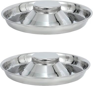 Набори мисок для собак Wepen Edestah - 2 шт. з нержавіючої сталі, повільне годування, для собак та котів, EACOOKEY 01-Siber