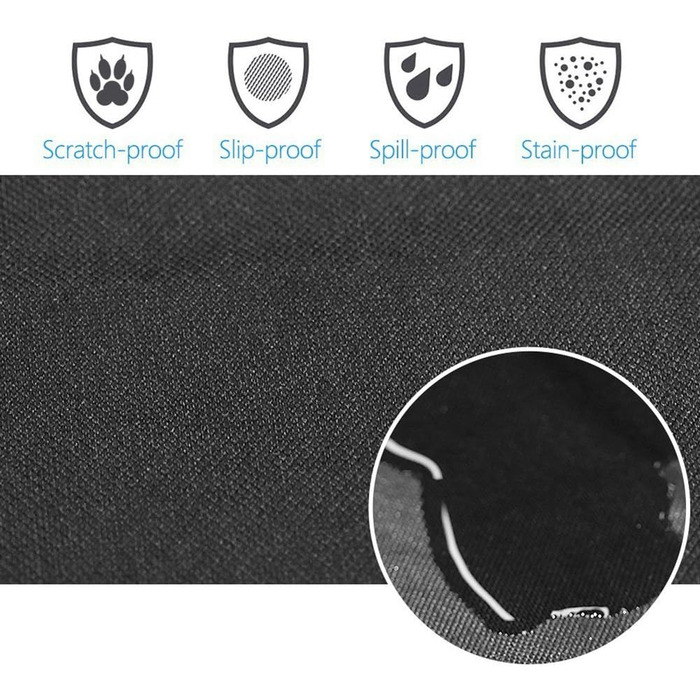 Чохол на сидіння для собак XL, водонепроникний, антиковзкий, універсальний для авто, SUV, позашляховиків, вантажівок, мінівенів (HCMAX, чорний)