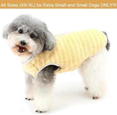 Теплий пуховик для собак Zunea, для чихуахуа та йоркширських тер'єрів, XS/S, зелений/жовтий, з D-поточкою, теплий флісовий костюм для маленьких собак
