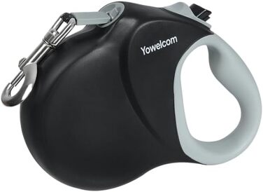 Рулетка для собак Yowelcom 7,8 м, міцна нейлонова стрічка, 360° без перекручування, з відбивачем та гальмом, прогулянкова, зручна ручка