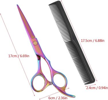 Набір професійних ножиць для грумінгу котів та собак EVTSCAN, 4 шт., з нержавіючої сталі, 17 см