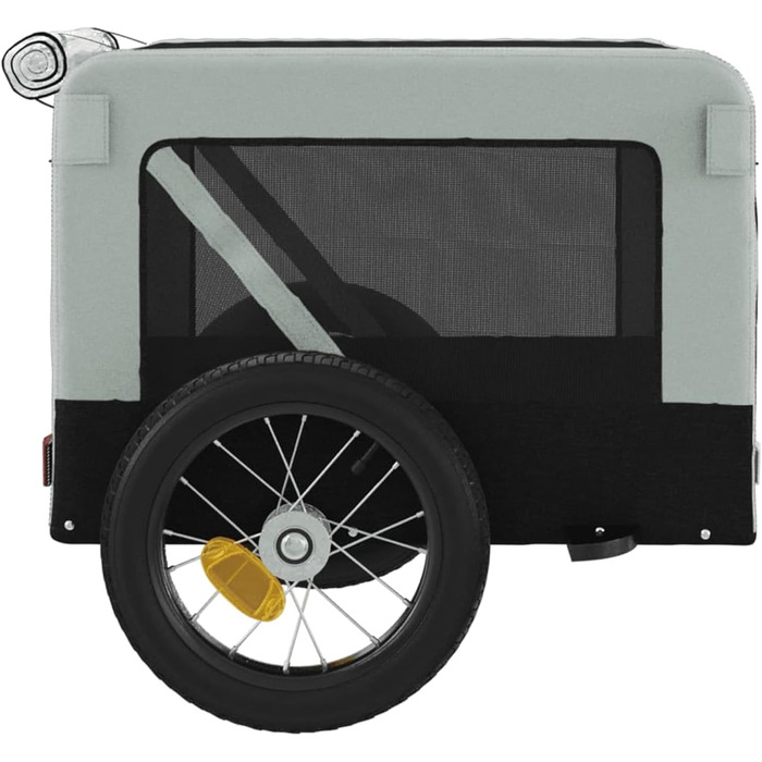 Причіп для собак Robuster Oxford, сталевий, PVC, 30 кг, сіро-чорний, 54,5x120x53 см, Model93909