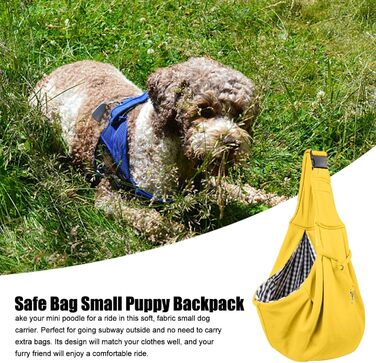 Транспортер для домашніх тварин, сумка-переноска для собак та котів - регульований ремінь, жовта