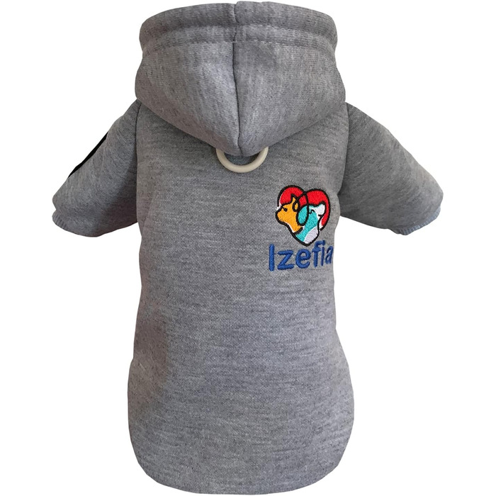 Світшот для собак Izefia Hund Hoodie: теплий флісовий худі для маленьких собак та котів (XS, сірий)