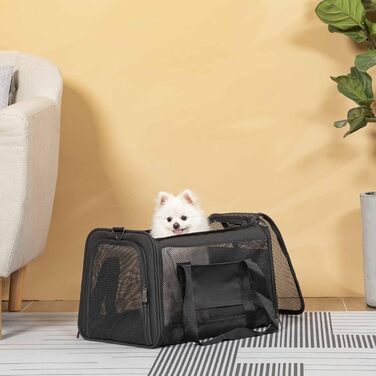 Транспортна сумка для котів та собак Petsfit, складана переноска для собак та котів, дихаюча переноска для собак, авіапереноска для домашніх тварин в авто, літаку або поїзді