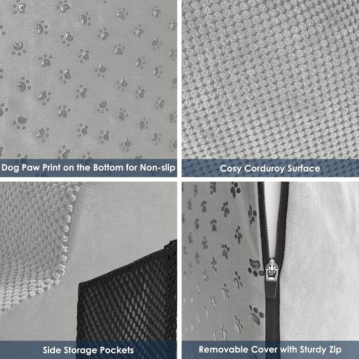 Сходинка для собак HEVOL 2 сходинки, сіра. Зручна та водонепроникна сходинка для маленьких собак та котів на ліжко та диван. Виготовлена з високощільну губку, знімний та миючий чохол.