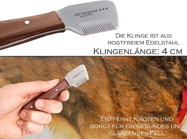 Набір триммерів для собак та котів: 4 частини, щітка, ножиці, тример для підшерстка, високоякісна сталь, для довгої та короткої шерсті
