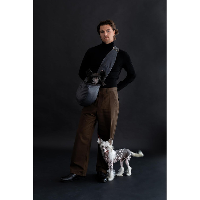 Трансформер для собак Noah & Paw: переноска для маленьких собак до 10 кг з регульованим плечовим ременем та м'яким хутром, 3 системи безпеки, веганська шкіра