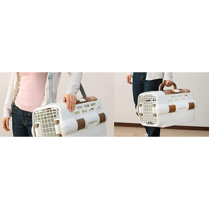 Пластиковий контейнер/кошик для котів Iris Ohyama PDPC-600, білий/коричневий, 59x37.5x37 см