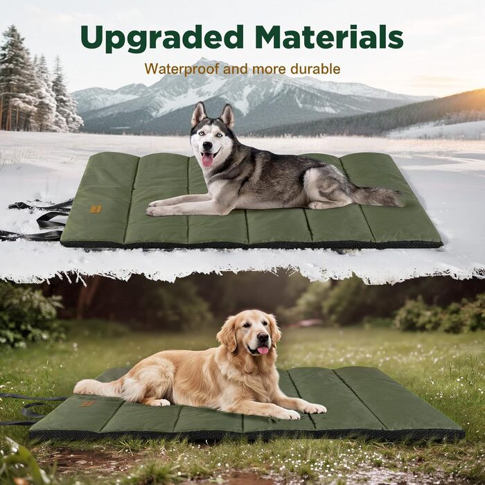 Гімcарс: Лежанка для собак на вулицю з водонепроникною плівкою, легка в розкладанні, для великих та середніх собак, портативна, складана, миється