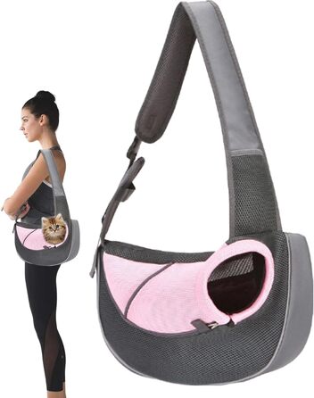 Сумка-переноска для собак та котів, Oxford-тканина, дихаюча, для маленьких тварин, з регульованим ременем