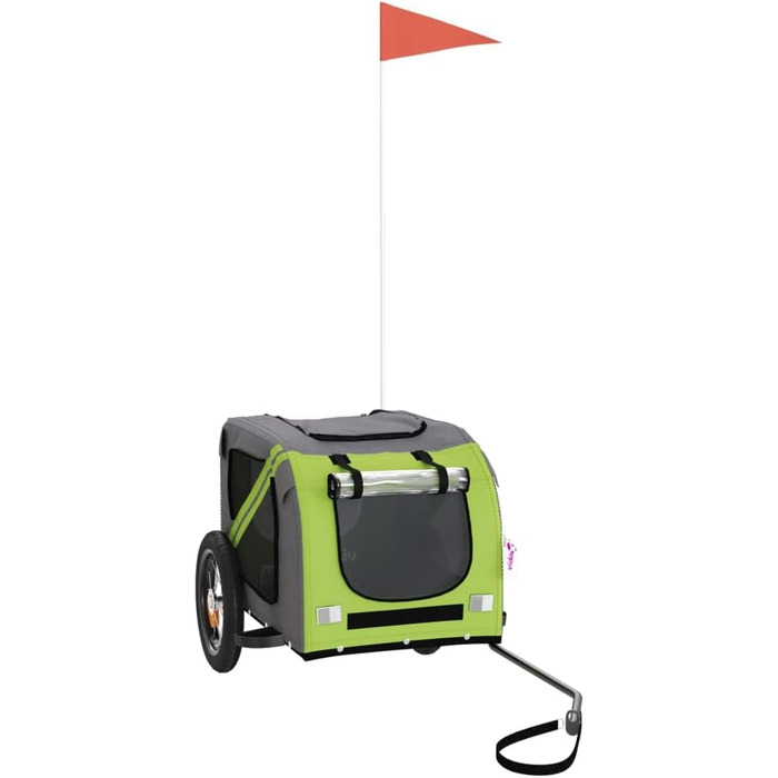 Ферштрайт (Festnight) Причіп для велосипеда, переноска для собак, 30 кг, 124 x 53 x 53 см, зелений