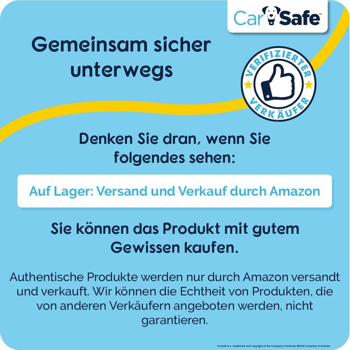 Автомобільна шлея для собак CarSafe L, безпечна та законна, для великих порід, відповідає ПДР