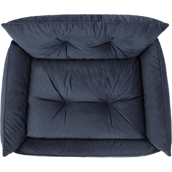 Собаче ліжко DOGGY XL 82x63 см, синє, ортопедичне ліжко-матрац для собак, лежак з прошивкою, диван для домашніх тварин