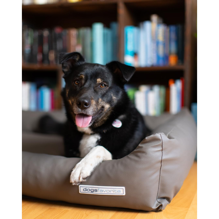 Крісло-ліжко для собак з віско-матрацом, миється - преміум якість, розмір L - 115 x 85 см (M: 100 x 75 см, мокко)