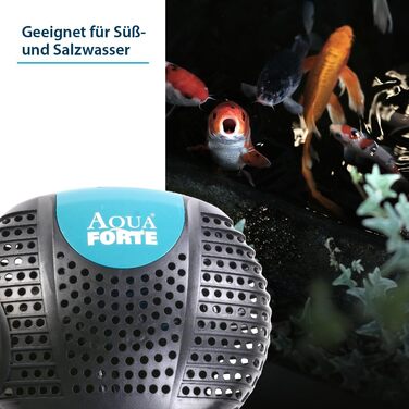 Насос AquaForte O-15000 Plus 135 Вт для водоспадів, фонтанів і фільтрів, продуктивність 15 м³/год, напір 6 м, кабель 10 м