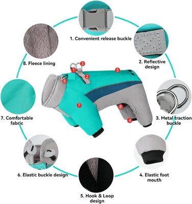 Теплий флісовий халат для собак, модний, з відбиваючими елементами, для цуценят, для холодної погоди, з D-посиланнями, регульований, кольоровий, з патчами, сніговий костюм для маленьких собак, чорний, L