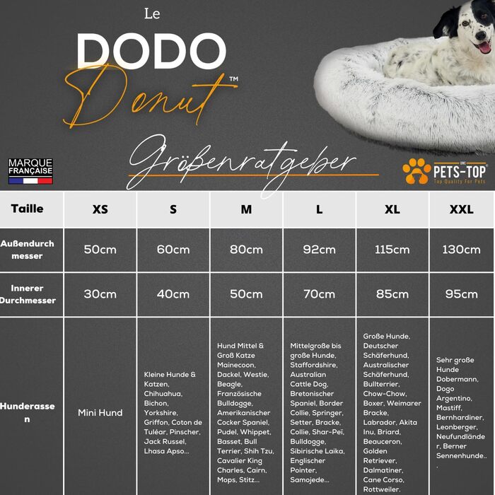 Ліжко для котів і малих собак, кругле, чорне, плюшеве, знімний чохол, 50 см