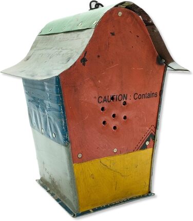 Металева годівниця для птахів, 22 x 36 см, кольорова, для саду та декору