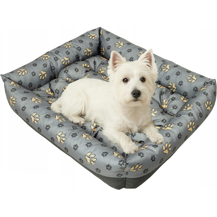 Водонепроникне ліжко для собак - ліжка для маленьких та великих собак - ліжко для собак з неслизьким дном - собачий кошик, собачий лежак 75x65x20 Великий слід