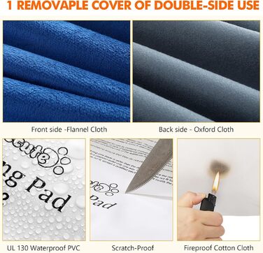 Електричний килимок для домашніх тварин Pecute - нагрівальний килимок для собак і котів з постійною температурою (M, 40x50 см)