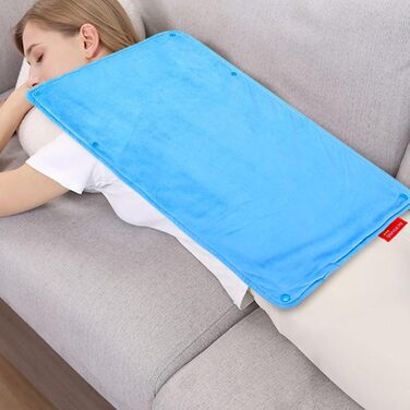 Водонепроникний електричний нагрівальний килимок для кошенят, чоловіків, жінок, тварин, цуценят, маленьких собак (небесно-блакитний), 58.4 x 27.9 см, акумуляторний