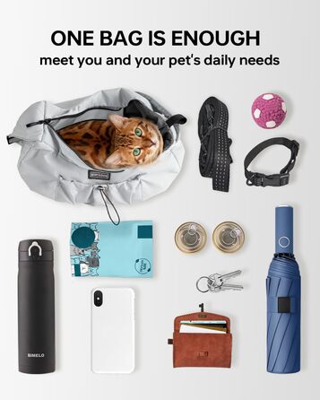 Сумка-переноска для собак та котів, широкі підплічники, регульована, ергономічна, сіра, до 5,4 кг