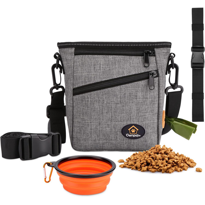 Сумка для ласощів Ownpets для собак, сумка для дресирування, зручна та функціональна, сіра