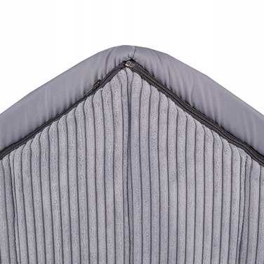 Ліжко-будиночок для собак Petsona Buda, пінопластовий матрац, темно-сірий, розмір 2XL