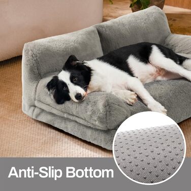 М'яке ліжко для котів та собак MeWoofun, сіре, 85x65x29 см