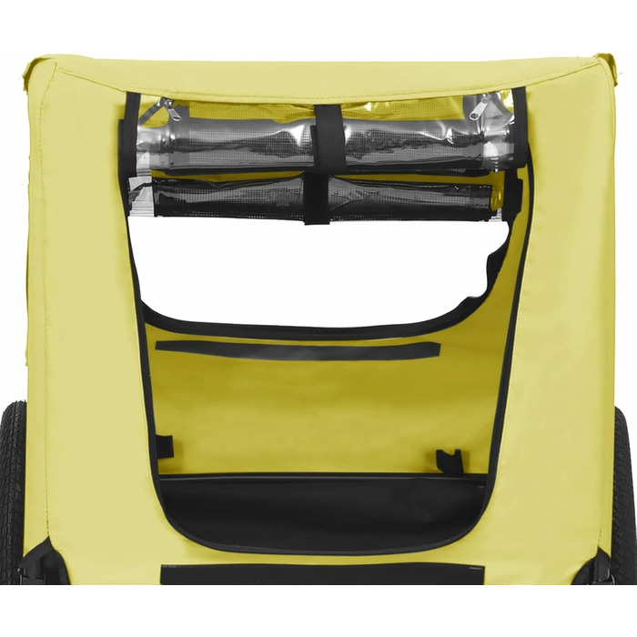 Фahrрадіантний причіп для велосипеда Tidyard: для собак, домашніх тварин, з функцією джоггінгу, складний, жовто-чорний