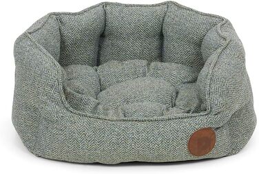 Килимок для собак Petface Sage Fischgräten, овал, низький, розмір S, сірий, візерунок 'риб'яча кістка'