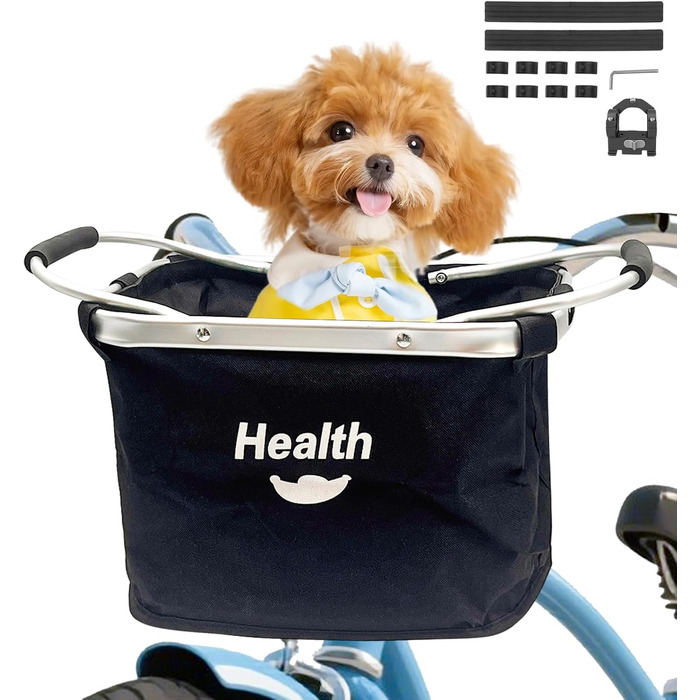 Складаний велосипедний кошик на кермо для собак, покупок, пікніків. З адаптером для керма