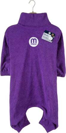 Рушник для собак Mikki Doodes, для довгошерстих порід, мікрофібра, швидковисихаючий, поглинаючий, зменшує пухнастість, фіолетовий, S