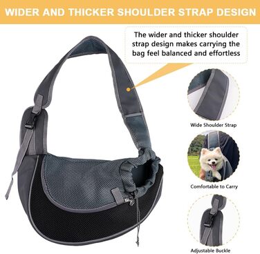 Сумка-переноска для собак Umllpet, регульована, до 6.5 кг, для прогулянок та подорожей