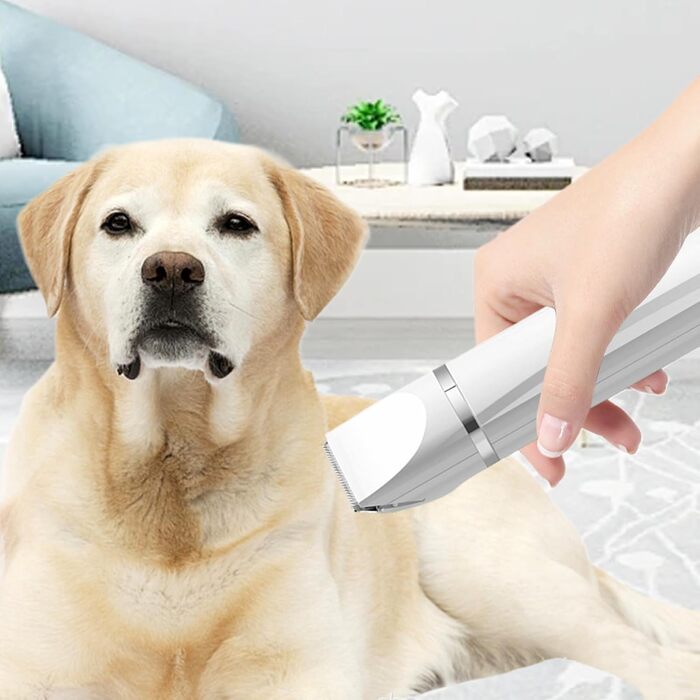 Професійна машинка для стрижки собак, бездротова, акумуляторна, для маленьких собак, тиха, для котів, вух, обличчя та задньої частини тіла, біла