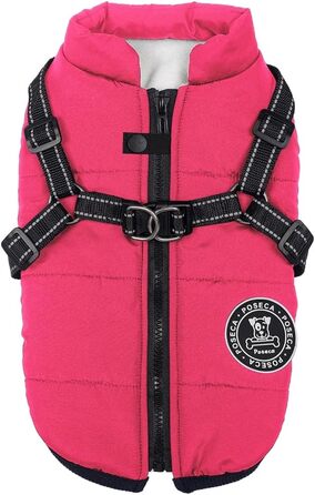 Зимня куртка для собак - водонепроникний теплий халат для маленьких, середніх та великих собак (зелений, 5XL, рожевий)