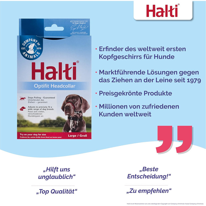 HALTI Optifit нашийник-антибукс для великих собак, регульований, м'яка накладка, зручний повідок, проти ривків