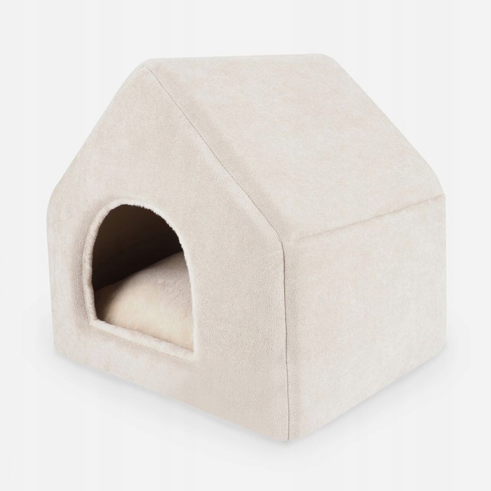 Будиночок-лежак для котів SUITE Carinio з двосторонньою подушкою, 44 × 42 × 44 см