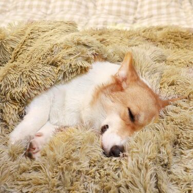 М'яка ковдра для собак та котів, флісова, миюча, 100 x 120 см (Бежева, XL)