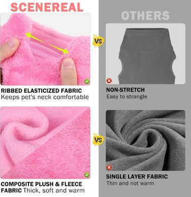 Тепла флісова жилетка для собак середніх та малих порід, рожева. З інтегрованою кишенею для повірця, підходить для холодної погоди.