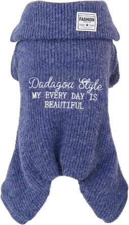 Теплий флісовий костюм для собак Wopuover, зимовий, для собак, блакитний (S)