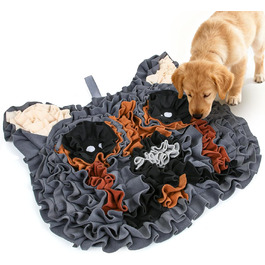 Килимок для собак, інтерактивна іграшка, килимок для повільного годування, ментальна стимуляція, розвиває навички пошуку, підходить для малих та середніх собак, Різдво (сірий)