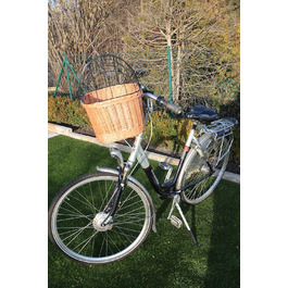 Кошик для велосипеда Marcus Hundefahrradkorb для руля з лози з металевою сіткою та подушкою XL або XXL, натуральний кошик для велосипеда (XL з подушкою)