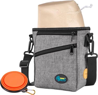 Сумка для ласощів Ownpets для собак, сумка для дресирування, зручна та функціональна, сіра