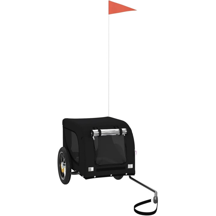 Зручний та безпечний велосипедний причіп для собак Robuster Oxford, чорний, до 30 кг, модель 93996