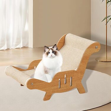 Крісло-лежанка для котів з сизалю, 53x31x32 см. Стійке до вологи та зносу, підходить для кошенят та дрібних тварин